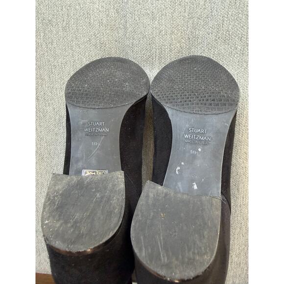 STUART WEITZMAN City Microstretch Suede Over-the-knee Boots Black Sz 10.5 - Picture 11 of 16